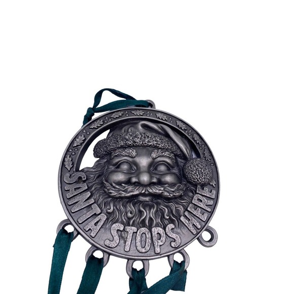 Christmas Around the World Santa Stops Here Bell Chime House of Lloyd Door Hang - Picture 5 of 11